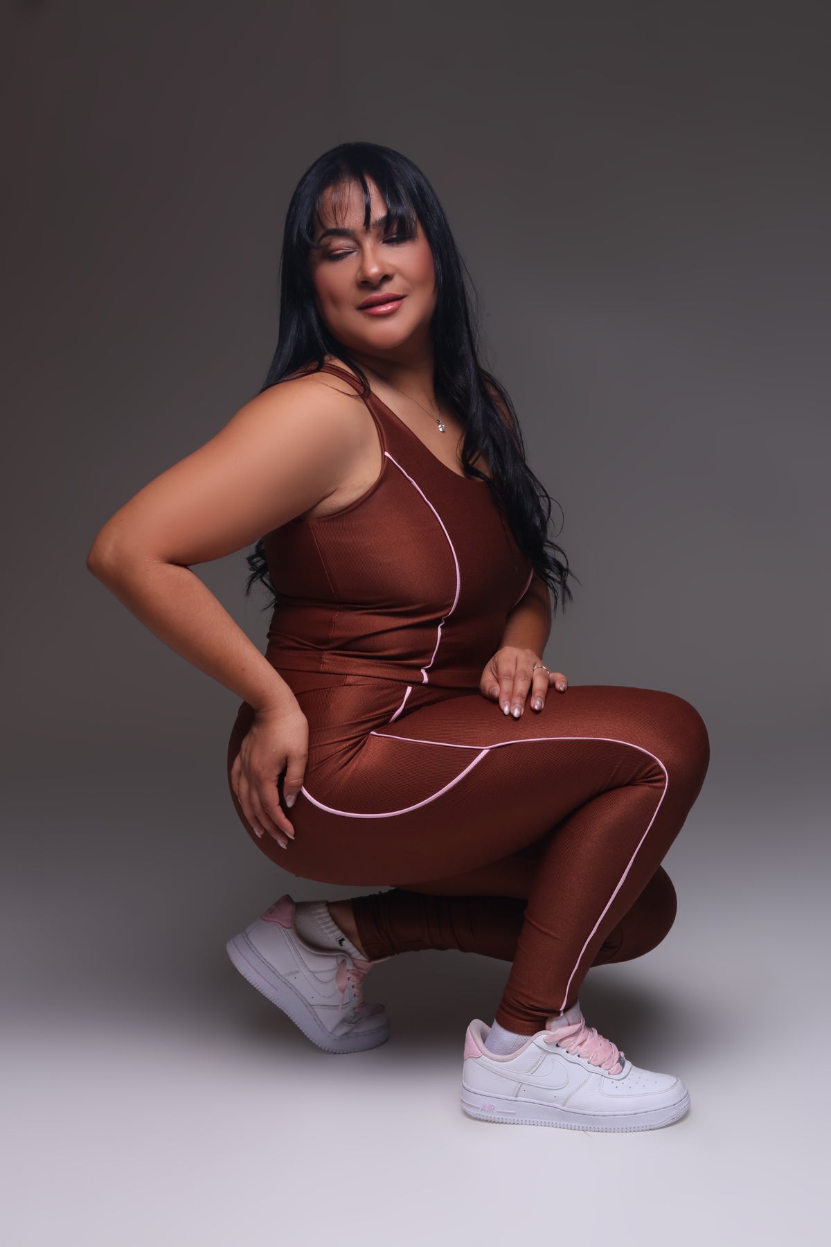 Calça Suzy Fitness Canelada com Bolso e Recorte Coração